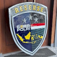 Galeri David Copper Craft Logo Reserse Siber Polri Bahan Kuningan