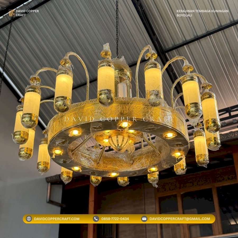 Produk David Copper Craft Lampu Gantung Nabawi Kuningan - Mahakarya Mewah dari David Copper Craft